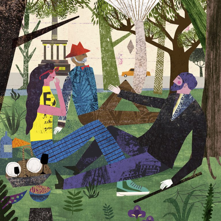 picnic in Berlin Tiergarten – Martin Haake Illustrations